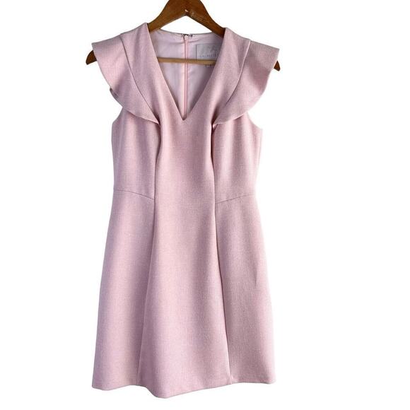 Gal Meets Glam Laurie Flutter Sleeve Mini Dress in Pink, Size 2 - Picture 2 of 16